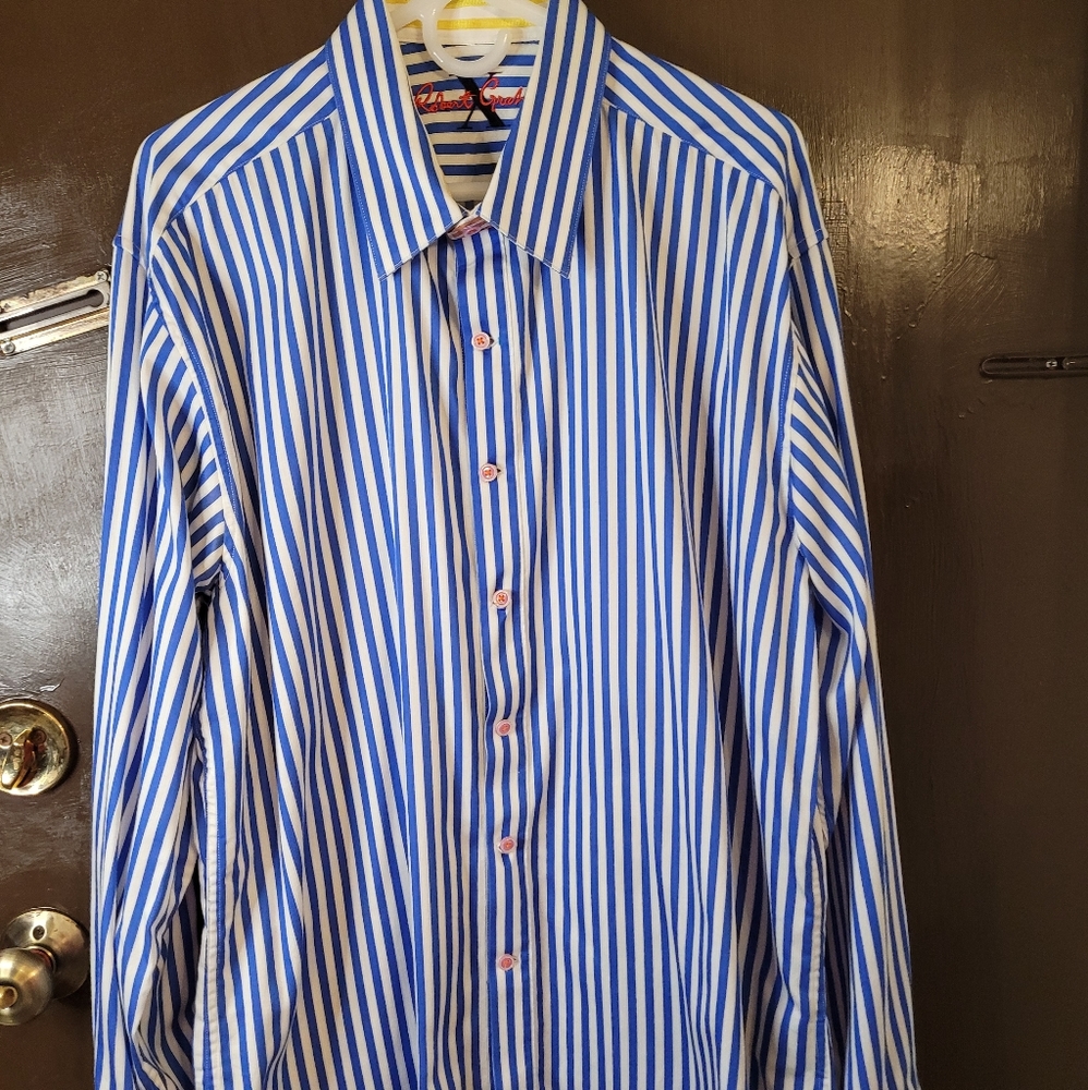 Robert Graham X Tailored Fit and White Striped 2XL Button Down Shirt